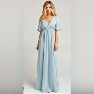 Show Me Your Mumu “Emily” Blue Steel Dress